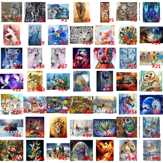 5D DIY Full Drill Diamond Painting Cross Stitch Embroidery Wall Art (Cat02) UK