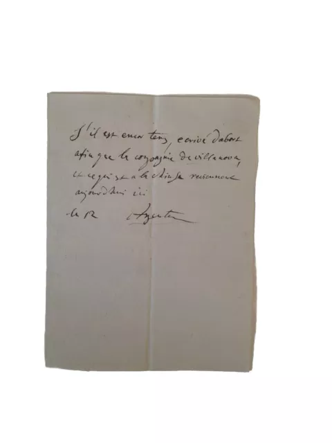 lettera autografa guerra della Alpi