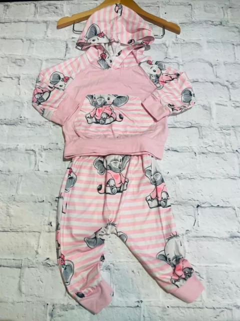 Baby Girls 3-6 Months Clothes Sweat Top & Trousers  Outfit  *We Combine Postage*