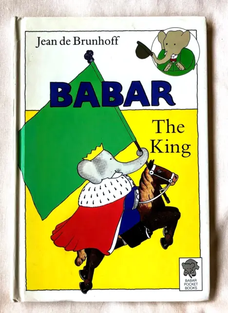 Vintage 80s BABAR The King Jean de Brunhoff  Methuen 1st ED Pocket HB Book 1989