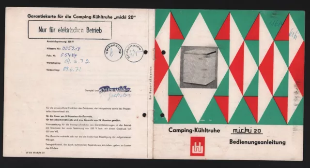 HALDENSLEBEN, Prospekt 1972, VEB Kältetechnik Haldensleben Camping-Kühltruhe mic