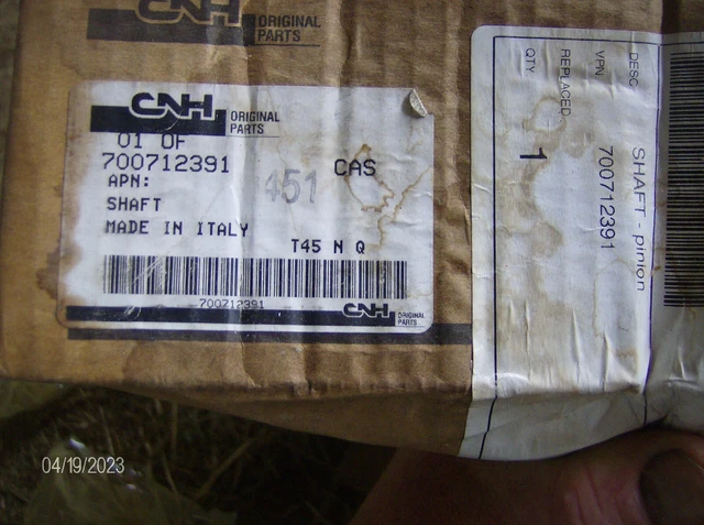 Genuine Cnh 700712391 Shaft For Gearbox Fits Case 8312 More