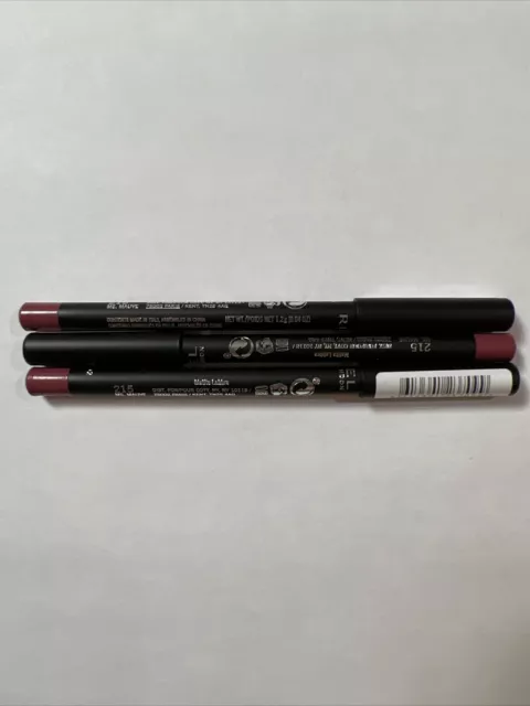 3 PACK - Rimmel Lasting Finish Lip Liner Pencil .04 oz- 215 Ms. Mauve
