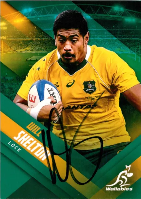 Signed 2017 Wallabies Rugby Union Card - Will Skelton