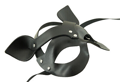 Mask from Venice Cat Erotic Mistress Naughty - Leather Black Genuine - 2056 3