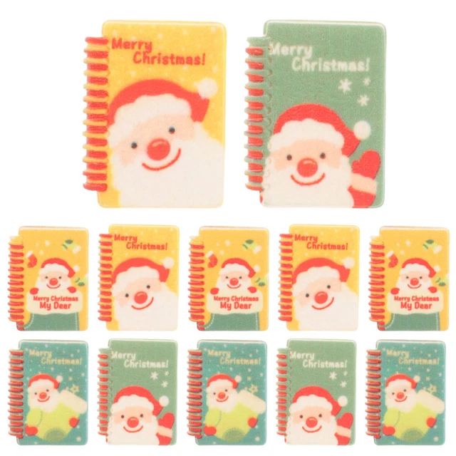 12 Pcs Puppenschulzubehör Mini-Tagesnotizblock Mini-Notizbuch Socke