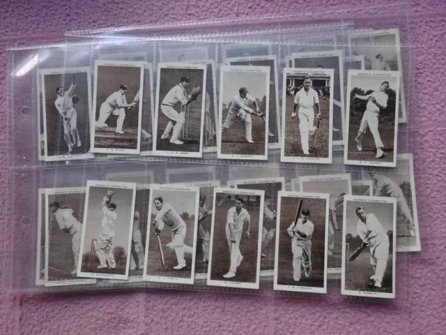 COMPLETE SET - OGDENS - PROMINENT CRICKETERS OF 1938 inc DONALD BRADMAN VG few G