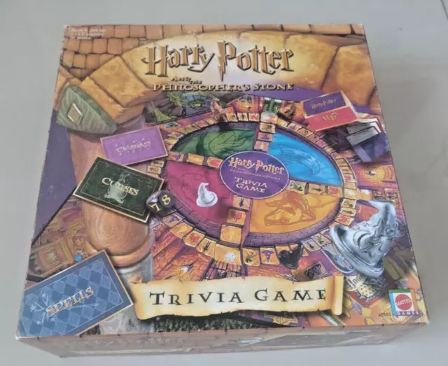 Harry Potter & The Philosopher's Stone Trivia Game Board Game Mattel 2000