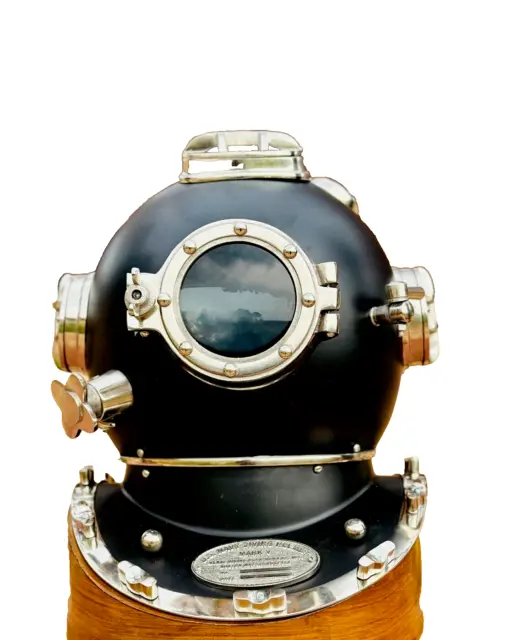 Black Scuba Diving Helmet | Black US Navy Mark V Divers Helmet Decorative Gift