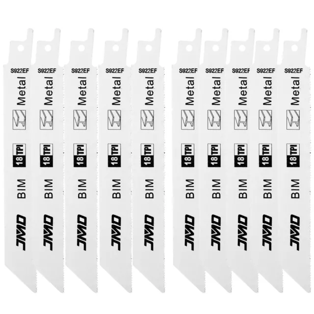 10x Säbelsägeblatt BiMetall S922EF Säbelsäge Sägeblätter 150mm für Bosch Dewalt