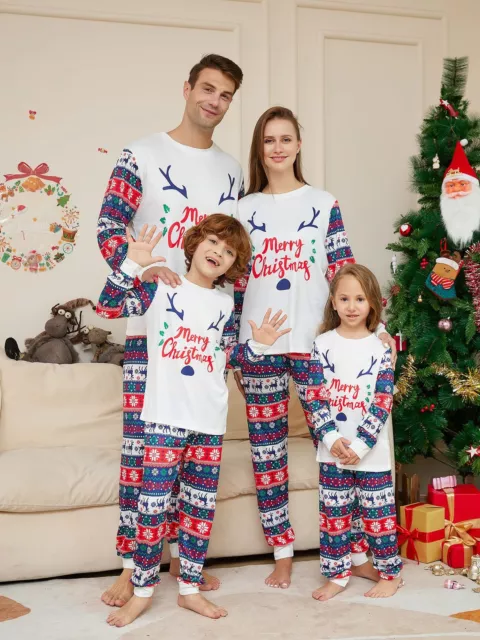 Christmas Family Matching Homewear Outfits Kids Pajamas Sets Xmas Pj's Clothes