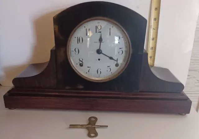 WORKING Seth Thomas Adamantine Mantle Clock circa 1920 Original Movement KEY