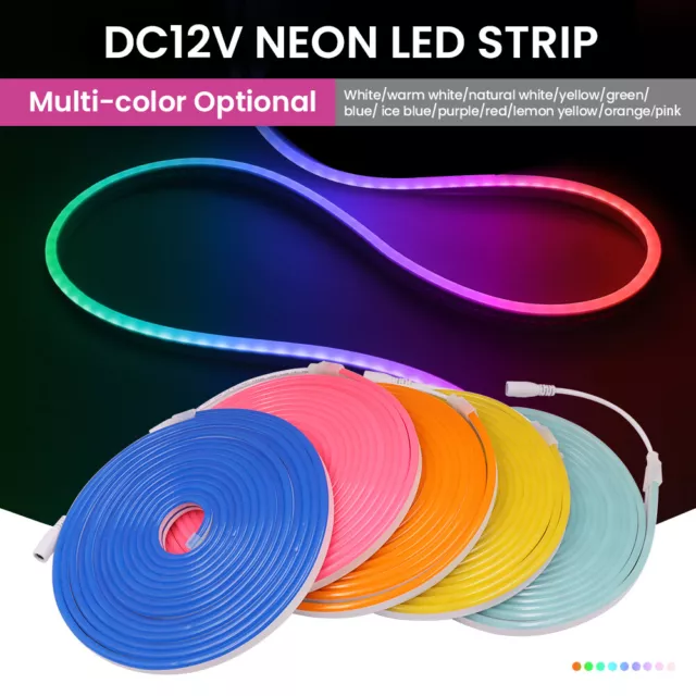 12V 2835 Neon LED Strip Streifen Flex Lichtschlauch Leiste Lichtband Innen Außen