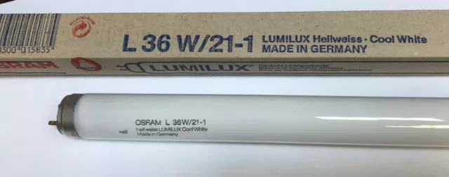 OSRAM FLUORESCENT LAMP L 36W/21-1 26 x 970 mm fluorescent tube LUMILUX  LIGHT WHITE £17.13 - PicClick UK