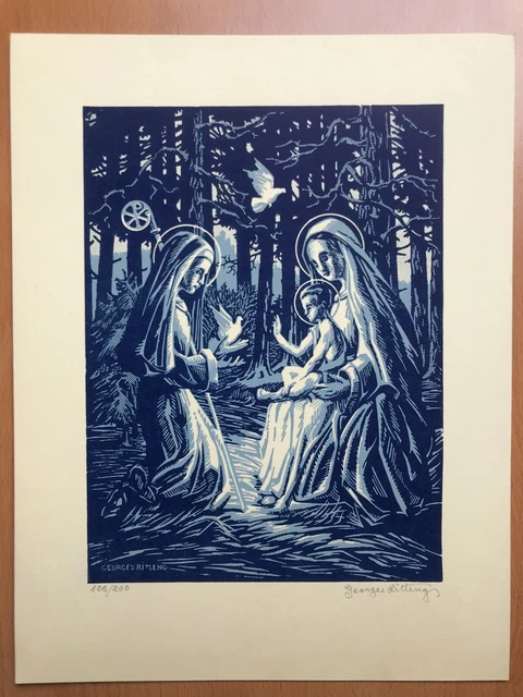 Sainte Odile - Georges Ritleng - Signée et numérotée - Lithographie - c 1910
