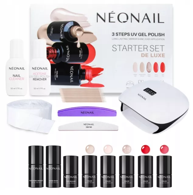 ?? NEONAIL DE LUXE Set ?? UV Nagellack 3ml LED Lampe 36W/48 Geschenkbox PREMIUM