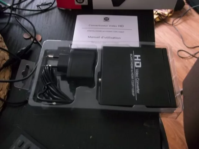 Neuf HDMI À Péritel Euro Av Analog Numérique Écailleur Adaptateur