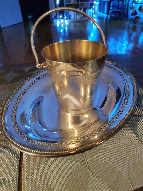 Lot De 3 Seaux à Champagne BEARD – Métal Argenté, Avec Poignées, Occasion, élégants