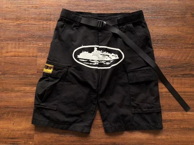クリスマスローズ 正規品!Corteiz Cargo Shorts Black / White