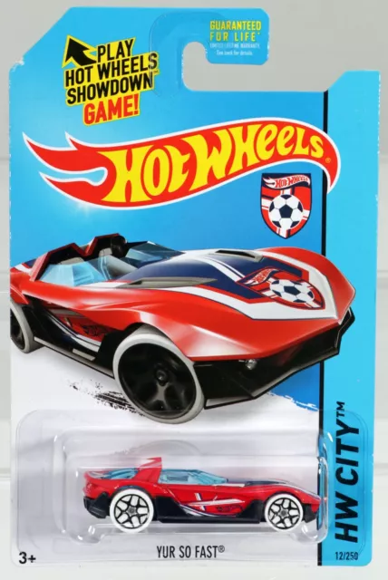 Hot Wheels Yur So Fast HW City 2014 Serie #BFF60 Nunca Retirado del Paquete Rojo