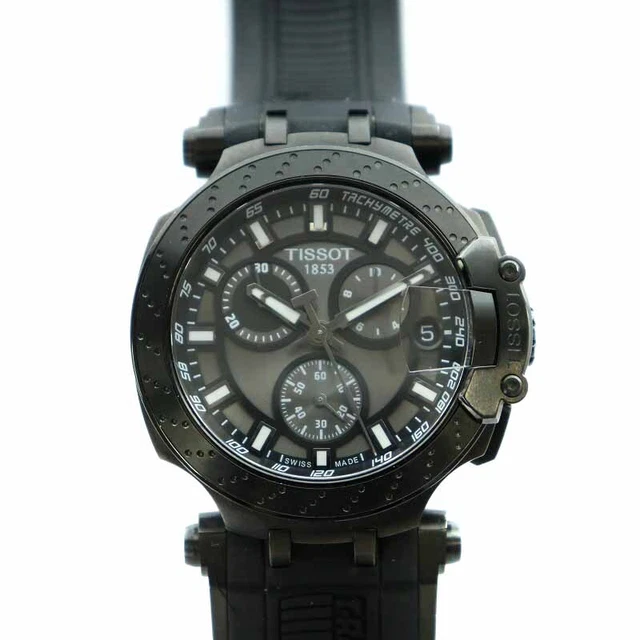 Tissot T-Race Cronografo Automatico - Cassa 48.8mm PVD Nero E Oro Rosa - Gomma - 100m - 4