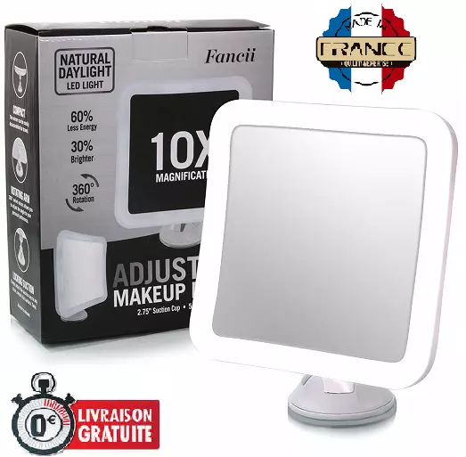 Miroir Maquillage Miroir Lumineux Led Pas Cher Lumière Grossissant Ventouse Pied