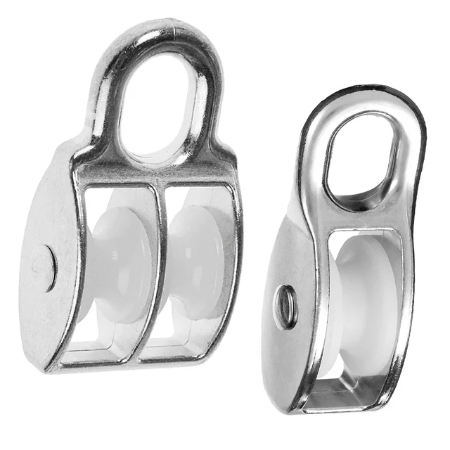 Blockseilrolle / Umlenkrolle – Einzelrolle, 43/58/86mm, Flaschenzug, NEU
