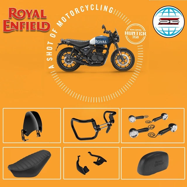 ROYAL ENFIELD HUNTER 350Signature Bench Seat &Engine Guard Rider