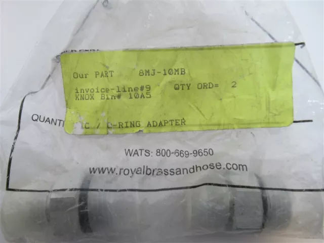 Gates, G60301-1008, Hydraulic Hose JIC /O-Ring Adapter (Bag 2)