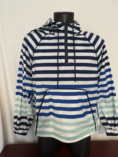 Women’s Hunter for Target Striped Half Zip Hooded Rain Jacket size Medium