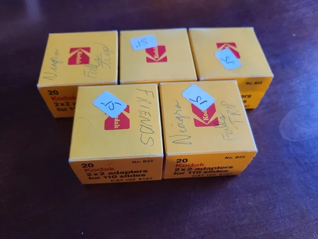 EASTMAN KODAK NO. B22 20 2x2 Adapters for 110 Slides Cat 105