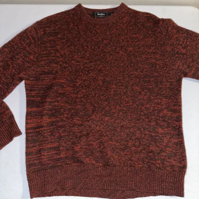 Neiman Marcus 100% Cashmere Burgundy Crewneck Sweater Men's Large 3