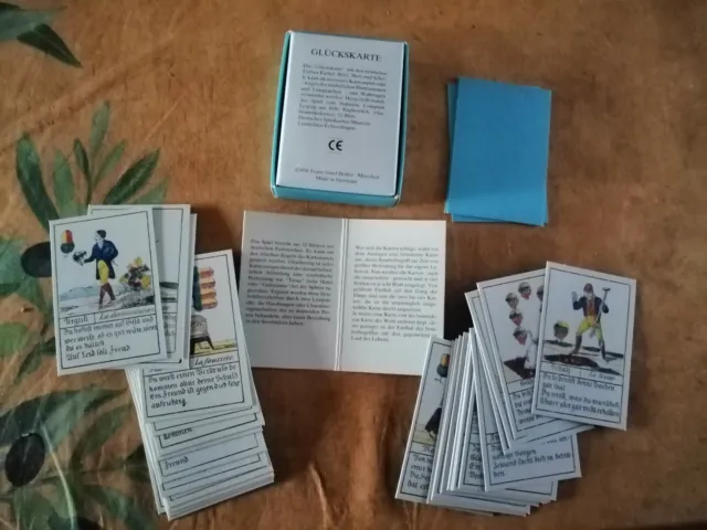 Die Glückskarte 32 Blatt carte della fortuna Germania 1991 Holler cartomanzia + 2