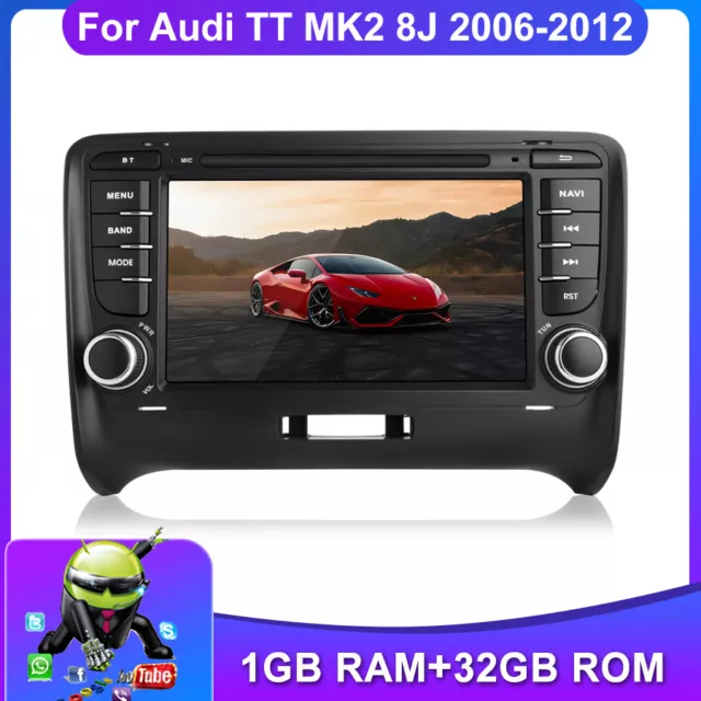 For Audi TT MK2 8J 2006-2012 Android Autoradio Stereo GPS NAVI FM Bluetooth DAB+
