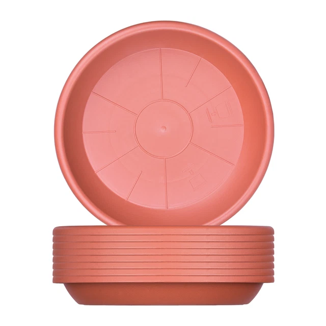 9x Blumentopf Untersetzer 14cm rund Kunststoff Terrakotta für Pflanzkübel Töpfe