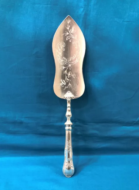 Pelle de service à poisson ERCUIS modèle LOUIS XV ROCAILLE métal argenté 33,5 cm