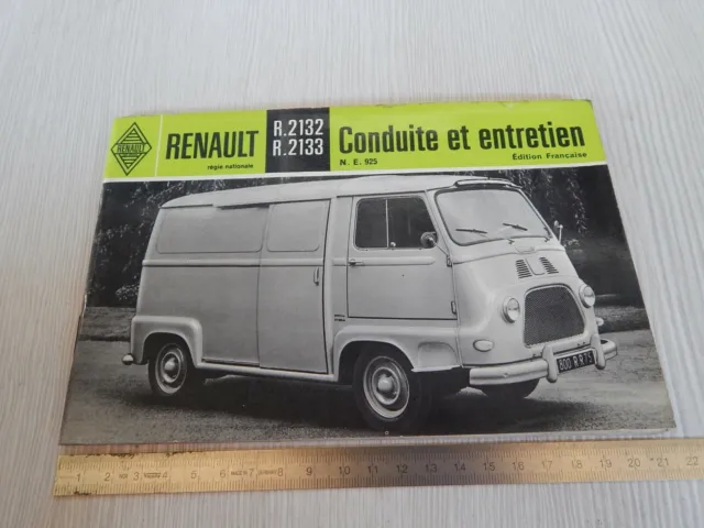 Manuale Uso Manutenzione Originale Renault Estafette 2132 2133 Lingua Francese