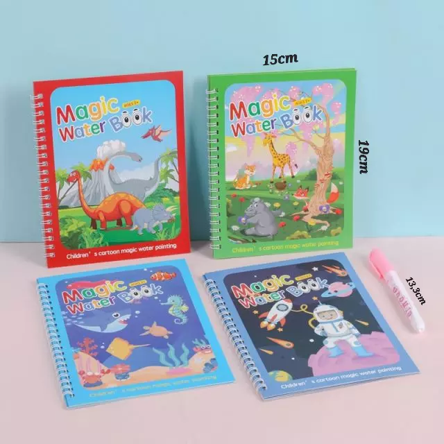 4 stück Malbuch Malen mit Wasser Aqua Doodle Stift Magic Kinder Geschenk Buch