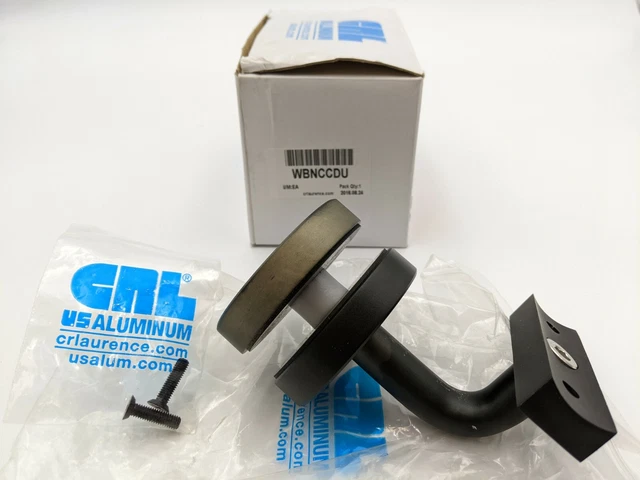 CRL CRLawrence WBNCCDU Hand Rail Bracket Glass Mounted Imperial Series Bronze
