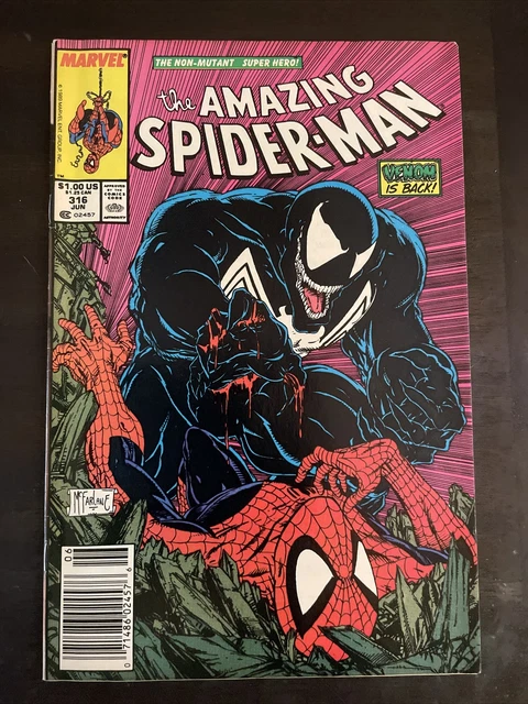 Amazing Spider-Man #316 Venom Cover Newsstand Marvel Comics Fn