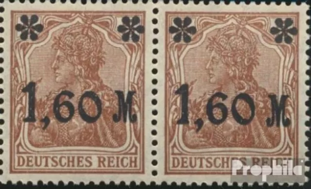 Allemand Empire 154II Un III testés, m ci-bas (Champ 12) neuf avec gomme origina