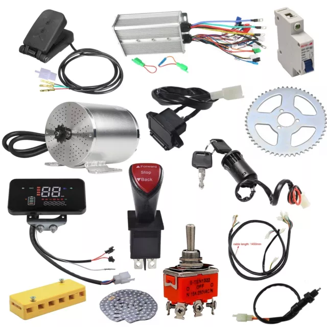 3000W 72V Electric E-Bike Brushless Motor kit Controller Sprocket Scooter ATV