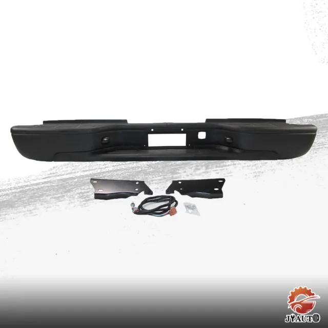 Complete Black Rear Bumper For 1999-2006 Chevy Silverado GMC Sierra 2500HD 3500