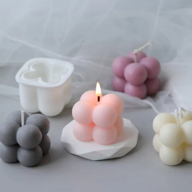 Silicone DIY Candles Mould Candles mold Aromatherapy Plaster Candle 3D Hand-_d1