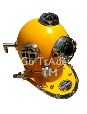 VINTAGE-US-NAVY-MARK - V-immersioni-sommozzatori-Casco - ANTIQUARIATO-SEA-attrezzatura subacquea-Marine-Diver D8