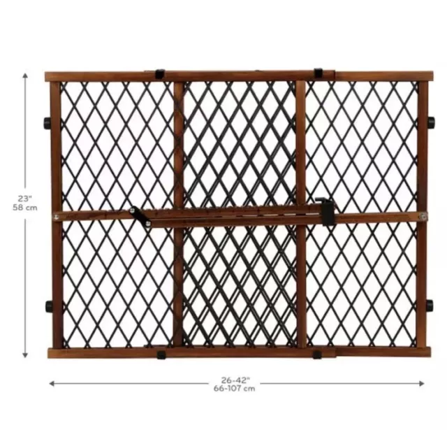 Position & Lock Baby Gate, Pressure-Mounted, Farmhouse Collection New