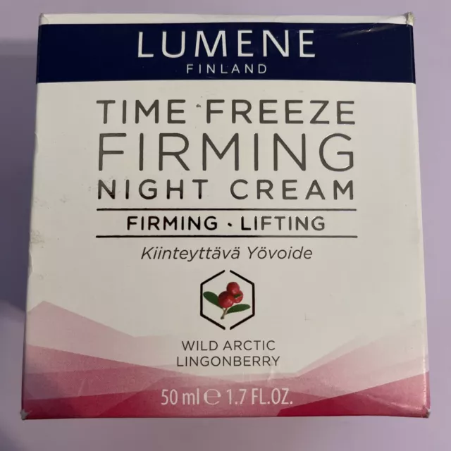 LUMENE TIME FREEZE FIRMING NIGHT CREAM 1.7 Fl Oz.  NIB Discontinued Hard To Find