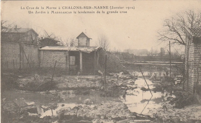 CPA 51 La Crue de la Marne à CHALONS sur MARNE Un Jardin à Madagascar le Lendema