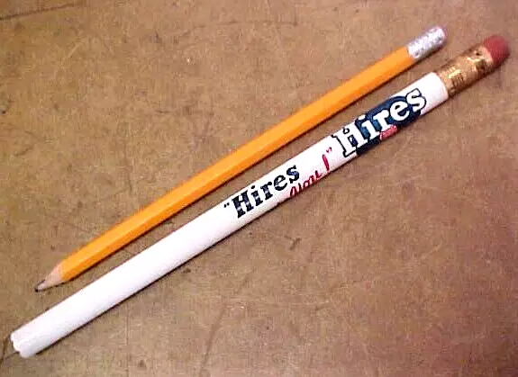 Vintage Antique  "Fat" Hires Root Beer Advertising Pencil - Unused 1930s 1940s