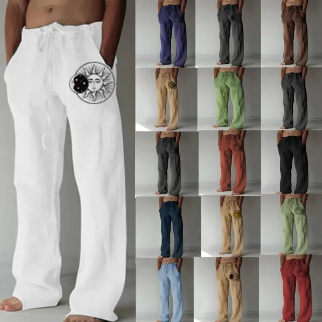 MENS HAREM PANTS hippie cargo trouser OM Patchwork cotton boho yoga unisex  Hippy £28.99 - PicClick UK